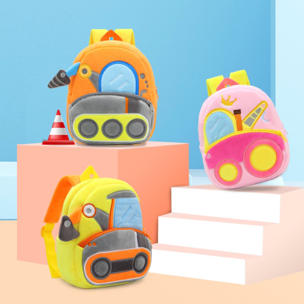 Toyesta-Kids Cute Engineering Car Backpack-