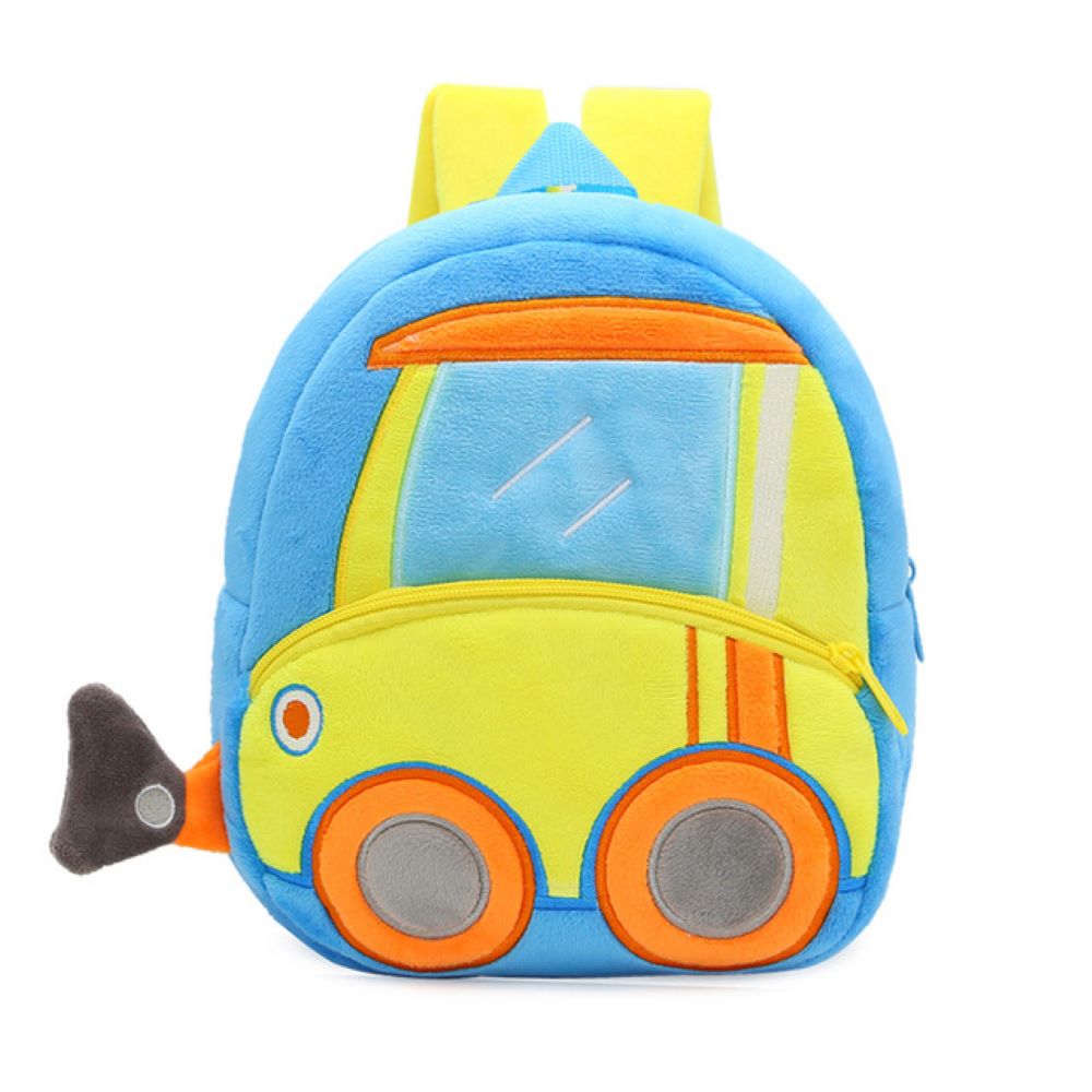 Toyesta-Kids Cute Engineering Car Backpack-Bulldozer-