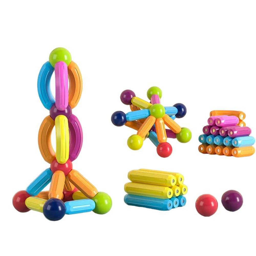 Toyesta-Magnetic Building Sticks Toy for Kids-Construction Montessori Toy-53PCS-