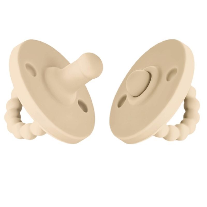 Toyesta-Silicone Soother Baby Pacifier and Teether-Beige-