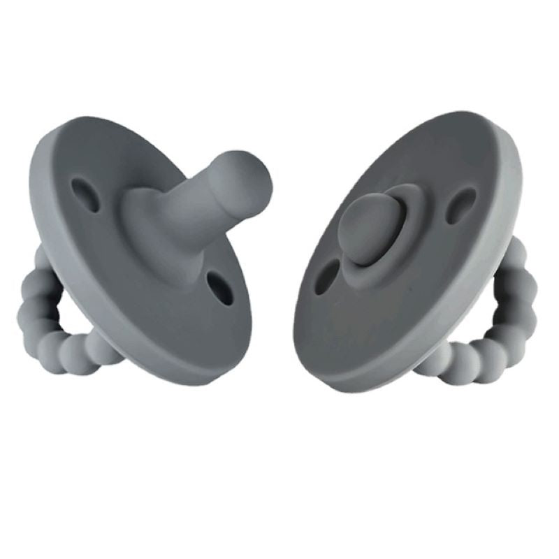 Toyesta-Silicone Soother Baby Pacifier and Teether-Dark Grey-