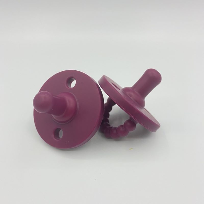 Toyesta-Silicone Soother Baby Pacifier and Teether-Purple Red-