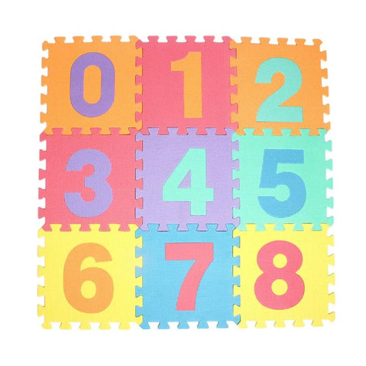 Toyesta-10Pcs/set Baby Puzzle EVA Foam Play Mat-30*30cm-Number-