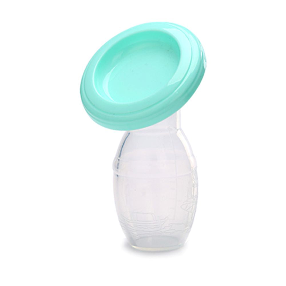 Toyesta-Baby Silicone Manual Breast Milk Collector Pump-Bottom Seat Green-