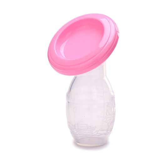 Toyesta-Baby Silicone Manual Breast Milk Collector Pump-Bottom Seat Pink-