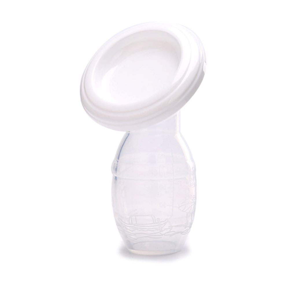 Toyesta-Baby Silicone Manual Breast Milk Collector Pump-Bottom Seat White-
