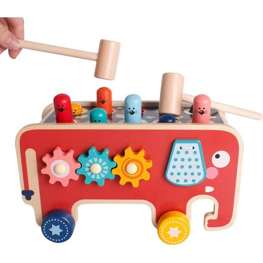 Toyesta-Baby Whack-A-Mole Montessori Wooden Toy-