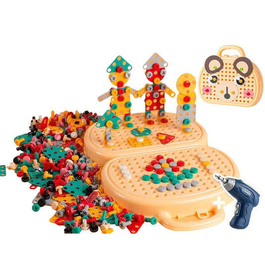 Toyesta-Children's Electric Drill Assembly Puzzle Toy-Dog driller with box-