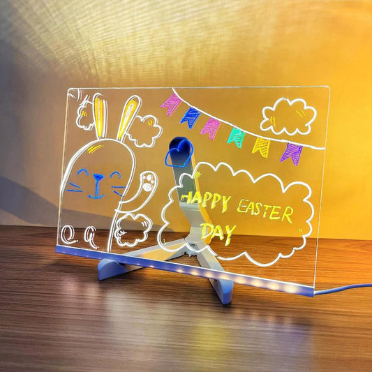 Toyesta-Colorful LED Note Board With Night Light-Big-30x20CM-