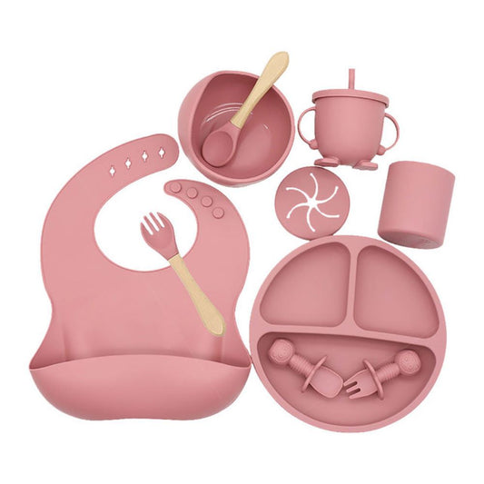 Toyesta-Complete Silicone Baby Feeding Set-Pink-