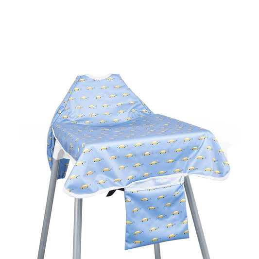 Toyesta-Coverall Packable Waterproof Baby Feeding Bibs-One Size-Sky Blue-
