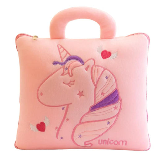 Toyesta-Cute Blanket Quilt-Dual-Use Pillow Folding-Pink-blanket 160x100cm-