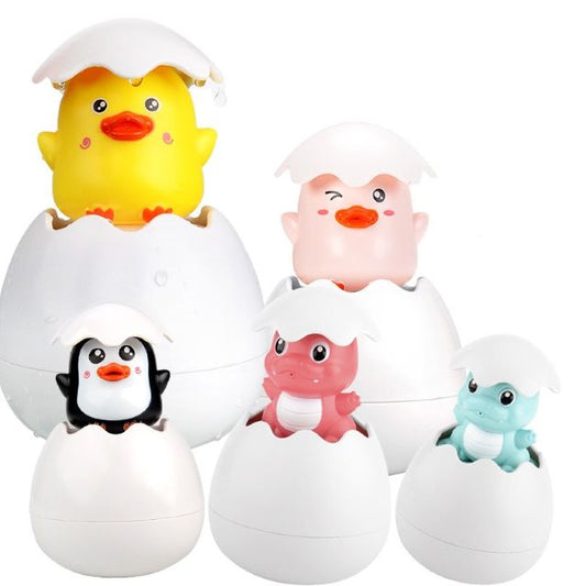 Toyesta-Funny Duck Shell Egg Baby Bath Toy-