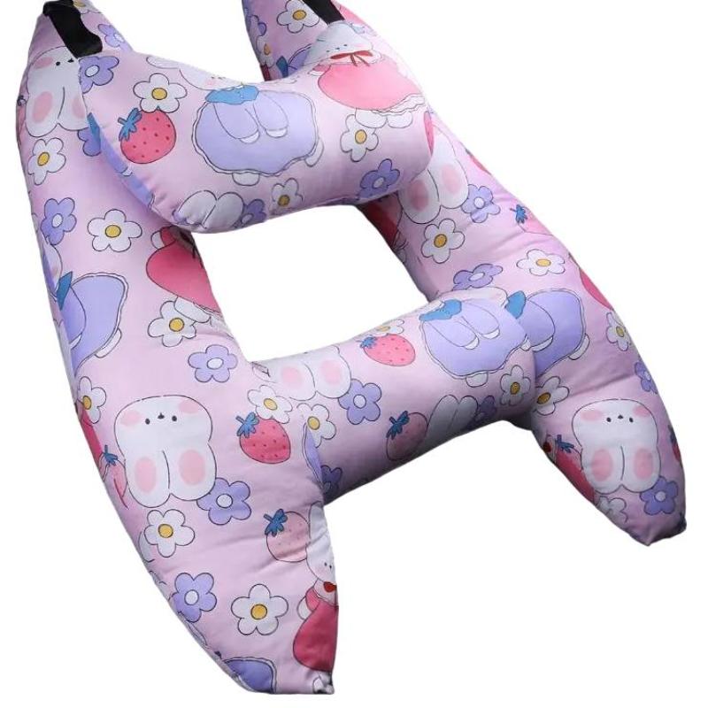 Toyesta-H-Shape Kids Car Travel Pillow - Head Pillow Support-Bunny-