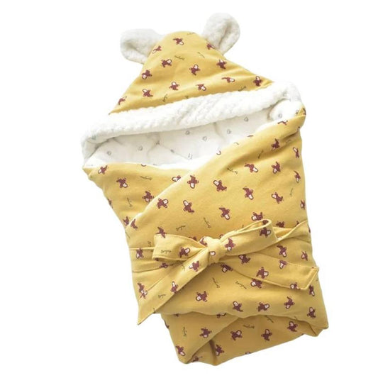 Toyesta-Hooded Cloak Baby Sleeping Bag-About 80x80cm-Yellow-