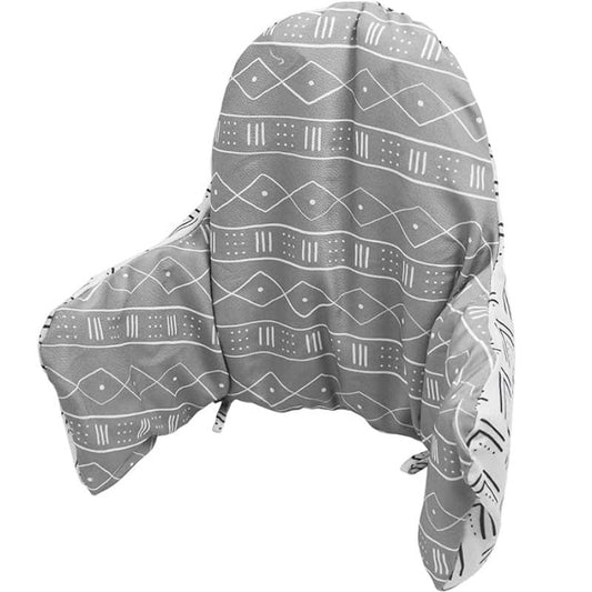 Toyesta-Inflatable Baby Backrest Dining Chair Pillow-Grey-
