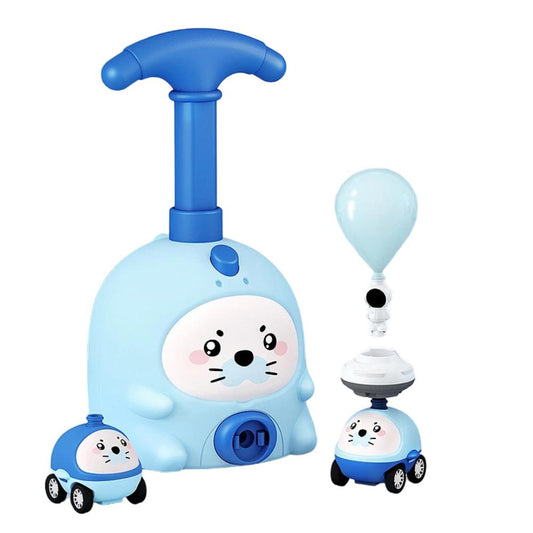Toyesta-Kids Ballon Car Toy Launcher-Rocket Balloon Tower -Blue-