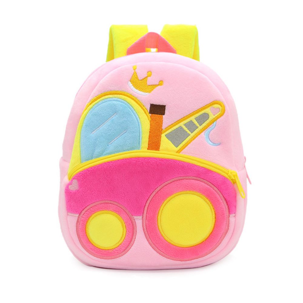 Toyesta-Kids Cute Engineering Car Backpack-Crane-
