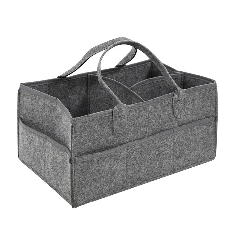Toyesta-Large Capacity Baby Diaper Storage Bag-Deep Grey-