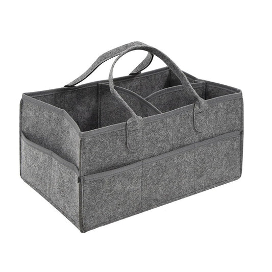 Toyesta-Large Capacity Baby Diaper Storage Bag-Deep Grey-