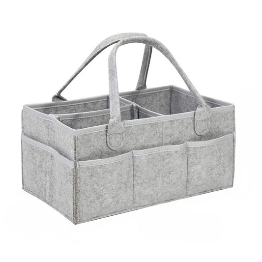 Toyesta-Large Capacity Baby Diaper Storage Bag-Grey-