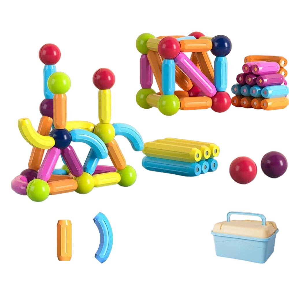 Toyesta-Magnetic Building Sticks Toy for Kids-Construction Montessori Toy-43PCS-