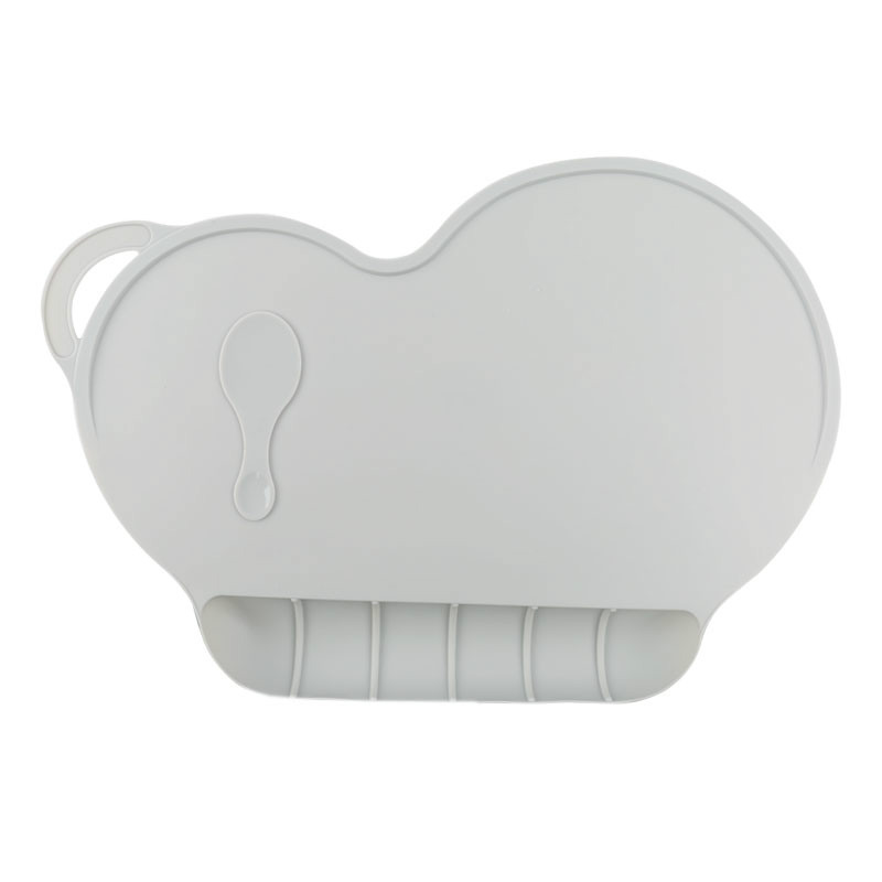 Toyesta-Silicone Baby Placemat Toddler Table Place Mat-Grey-