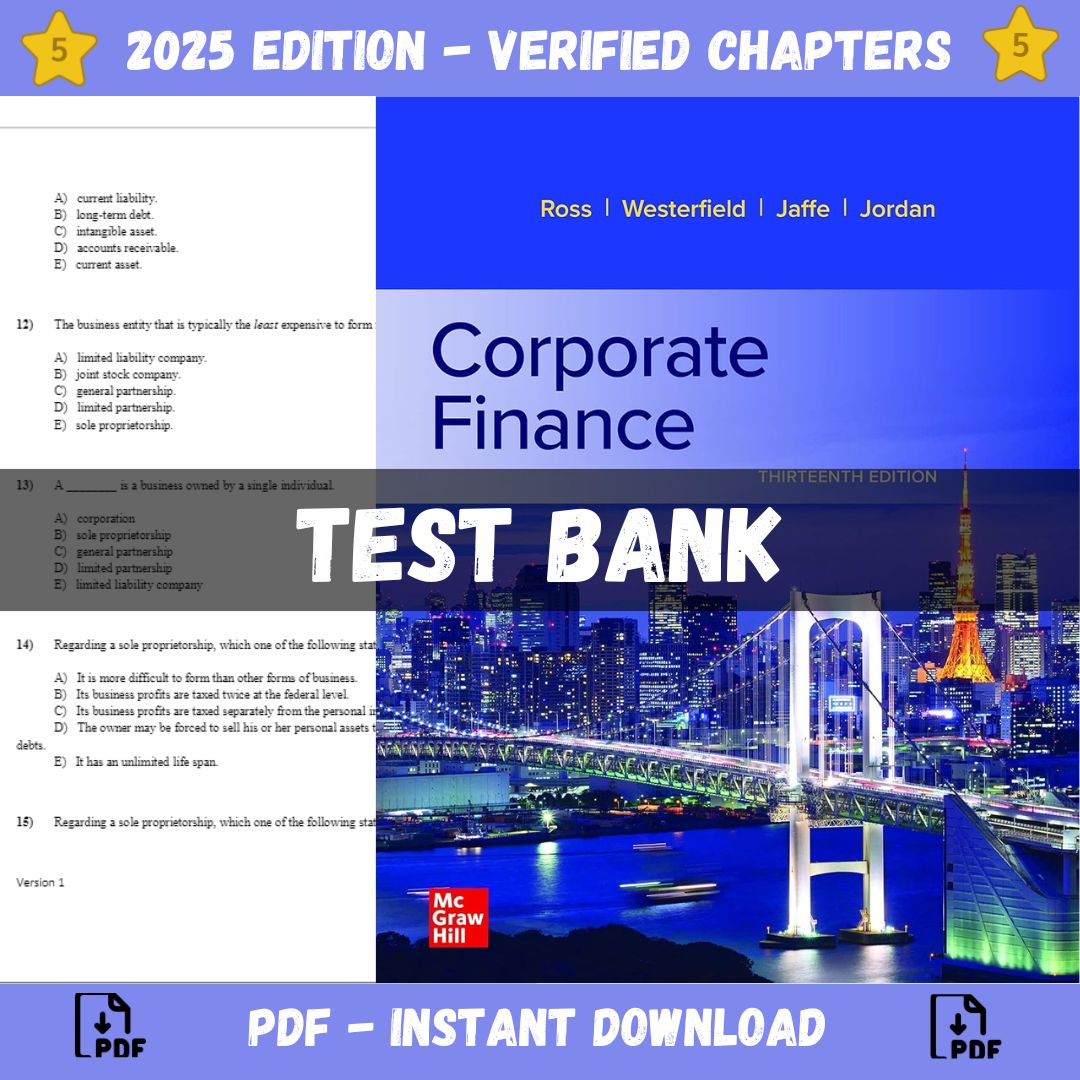 Test-bank-Corporate-Finance-13th-EditionStephen-Ross-2021